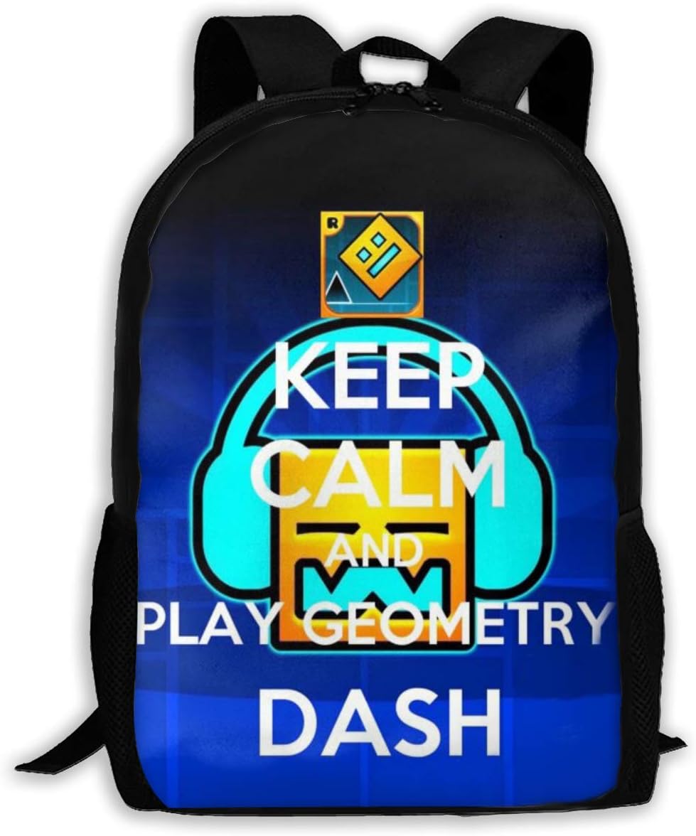 Keep Calm and Play_Geometry Backpack Multipurpose Shoulders Laptop School Bag Knapsack Outdoor