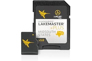 Humminbird 600009-8 LakeMaster Midsouth States Plus V3 Digital GPS Maps Micro Card , Black