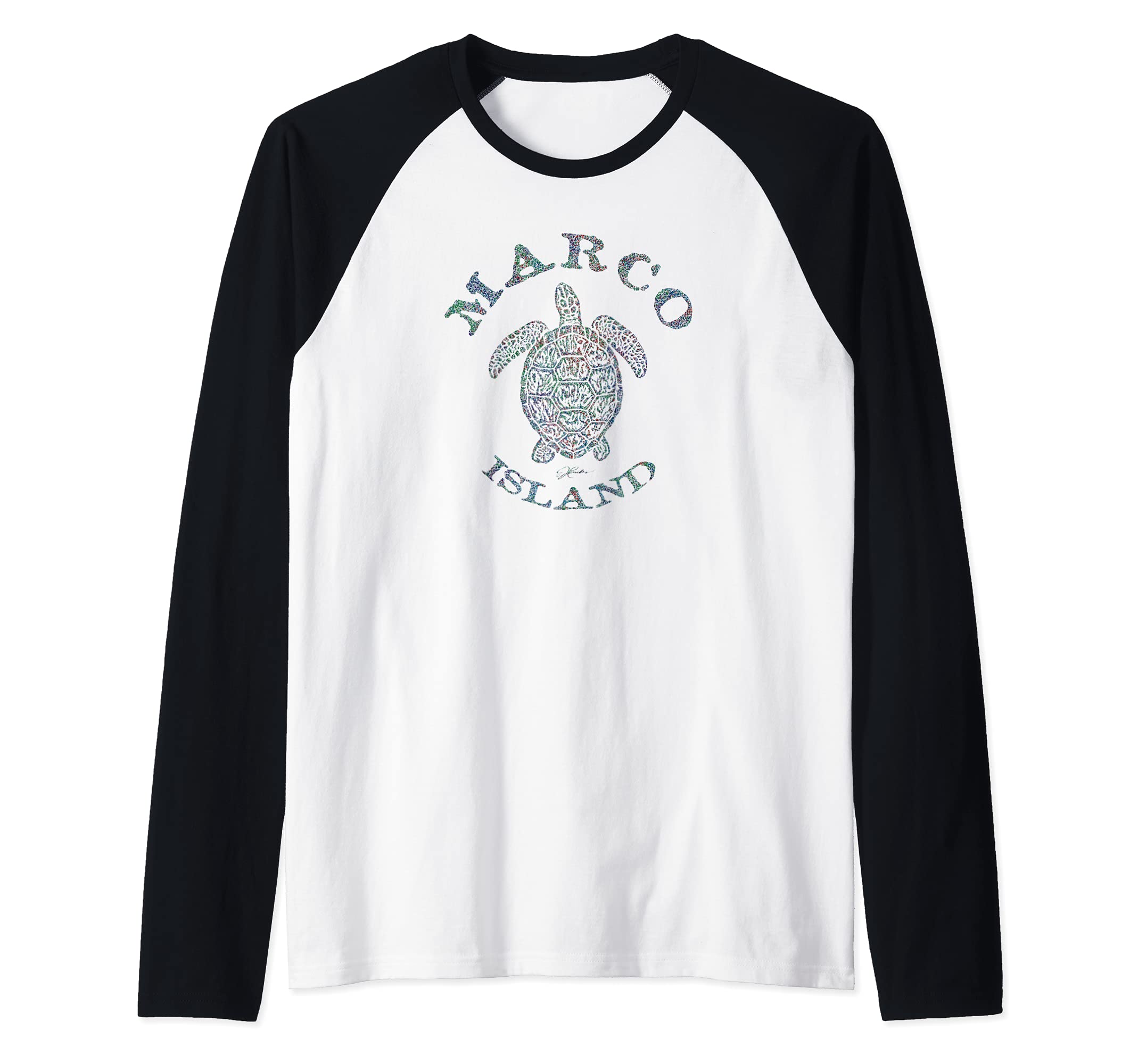 JCombs: Marco Island, FL, Sea Turtle Raglan Baseball Tee
