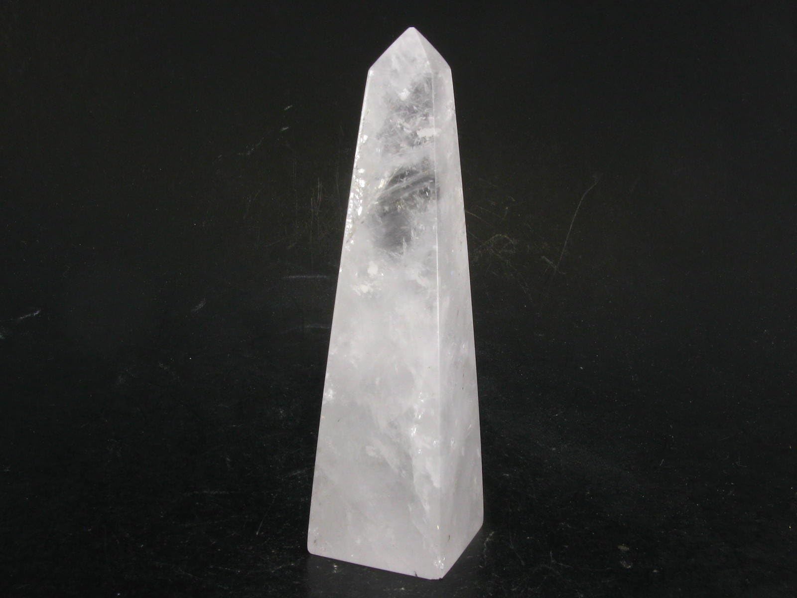 Clear Satyaloka Azeztulite Obelisk From India - 3.3"