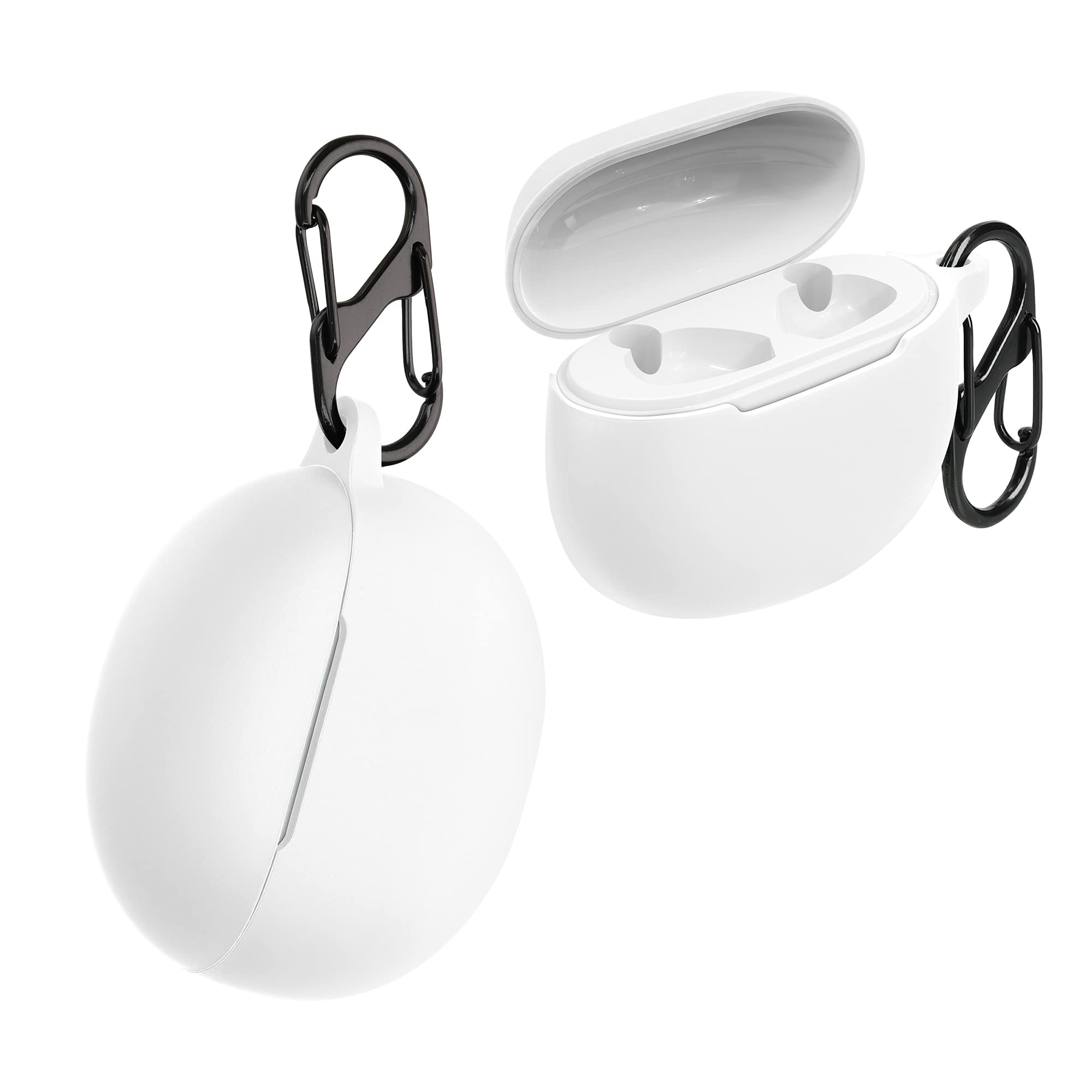 kwmobile Case Compatible with Oppo Enco Air/Enco Air W32 Case - Silicone Cover Holder for Earbuds - White