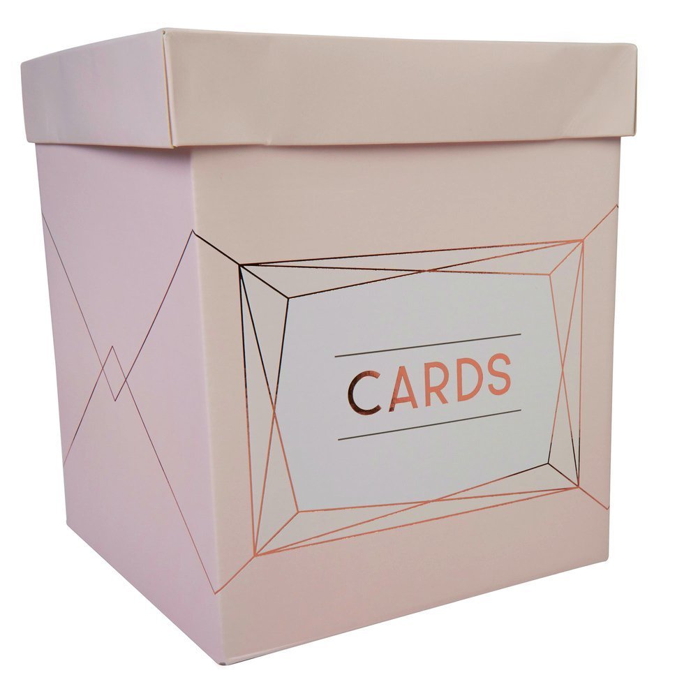 Neviti Wedding Card Post Box, Geo Blush,21 x 21 x 25 cm