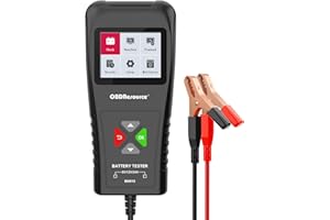 OBDResource 6V 12V 24V Car Battery Tester Accurate Digital Battery Analyzer 100-2000 CCA Automotive Battery/Loading/Cranking/Charging/Ripple Test for Cars Trucks SUV Motorcycle