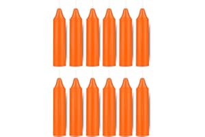ladyrobyn Box of 12 Orange Candles | 4 inches Tall & 3/4 inch Diameter | Witchcraft Supplies for Your Personal Wiccan Altar, Spells, Charms & Intentions | Witchy Room Decor | Taper Candlesticks