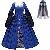 ZODICOS Anne Boleyn Dress Tudor Queen Cosplay Costume Renaissance Dress Elizabethan Ball Gown