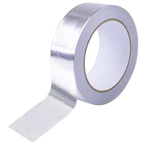 cococity Aluminium Klebeband netzverstärkt Hitzebeständig 20mmX50mX0,05mm Silber