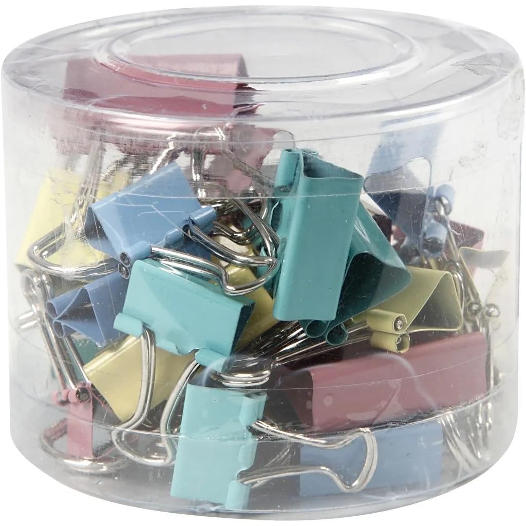 Foldback Clips, W: 15-19-25 mm, 30asstd