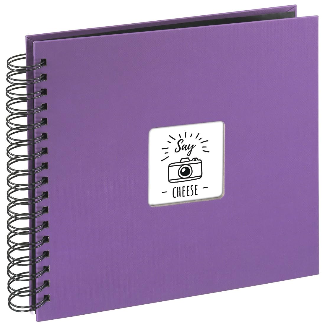 Hama "Fine Art Spiral Photo Album | 28x24cm | For 10x15cm Pictures | 50 Black Pages | For 100 Photos | Purple