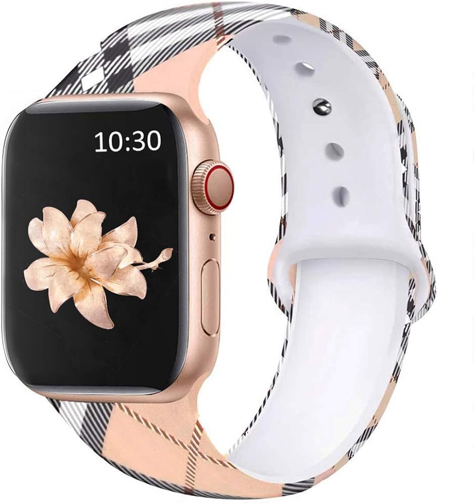 FRUITCAT Watch Band Compatible with Apple Watch 38mm 40mm 42mm 44mm, Soft Silicone Sport Watch Band Replacement Compatible with iWatch Series 6/5/4/3/2/1/SE