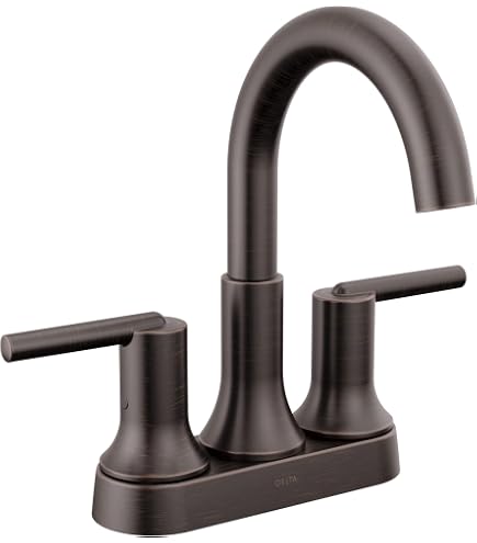 Delta Trinsic 14 Serie Waschtischarmatur & Duschset – Öl-bronziert, Mit H2Okinetic Technologie & Temperaturschutz