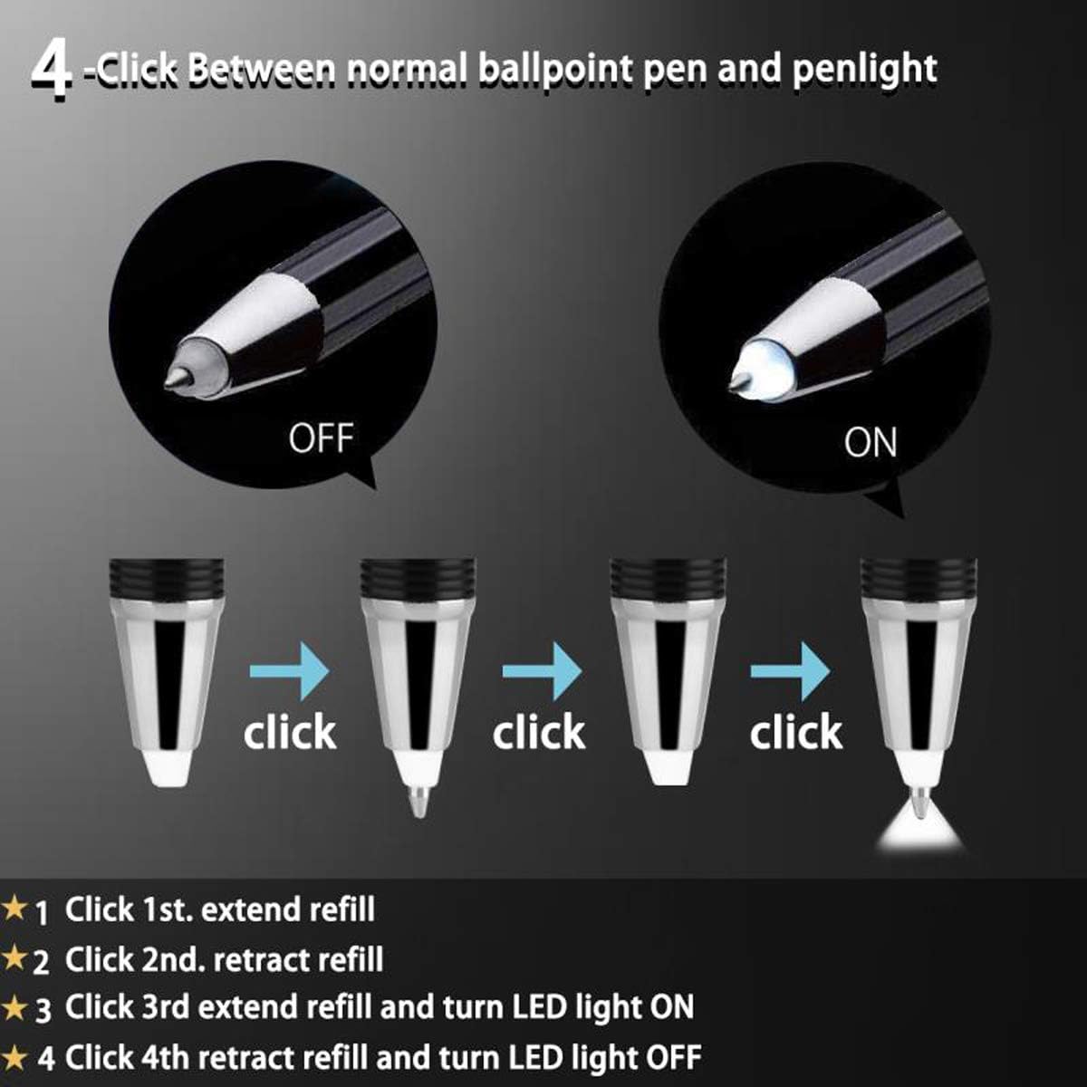 Penyeah Stocking Stuffers for Men Women Adults Light Up Pen with Light Tip for Writing In The Dark Record Dreams - Image 4
