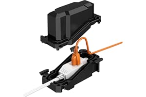 CFMASTER Small Weatherproof Outdoor Electrical Connection Box for 90° Angle Plugs（7×3×4inch）, IP66 Water-Resistant Extension Cord Cover for Plug, Extension Cables, Holiday Lights, Black