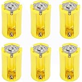 AEDIKO 6pcs 3 AA to 1 D Battery Adapters Holder 1.5V Output Case Box AA to D Battery Converter (Yellow)
