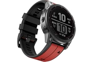 ISABAKE Compatible with Fenix 5X Band, Fenix 7X Sport Silicone Watch Strap for Garmin Fenix 5X/Fenix 5X Plus/Fenix 6X/Fenix 6X Pro/Fenix 3/HR/Descent MK1/D2 Delta PX/D2 Charlie