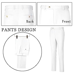 Aowdoy Men's Suits 3 Piece Slim Fit Tuxedo Suit One