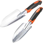 Garden Shovel Trowel Garden Tool Set, 2 Pack Wide Garden Trowel Hand Shovel | Heavy Duty Gardening Tools Set Small Shovels for Gardening Digging Planting Transplanting