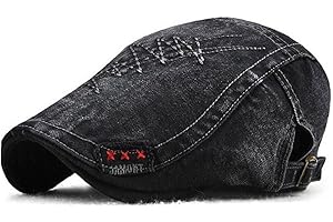 Men's Casual Flat Cap Denim Newsboy Berets Hat Vintage Spring Autumn Berets Cap