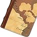 GMYLE iPhone 6 Case, [Book Case] Wallet Book Case Cover Vintage for iPhone 6 (4.7 inch) - World Map Pattern [Crazy Horse Pattern] [PU Leather]