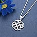 JUFU 925 Sterling Silver Good Luck Polished Celtic Knot Cross Pendant Necklace For Womens