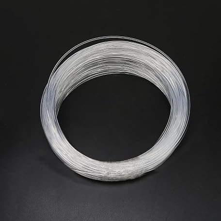 AZIMOM PMMA-Glasfaserkabel – 1 Mm Durchmesser, 50 M Rolle, Endglühend, Für Sternenhimmel-Decken & LED-Beleuchtung