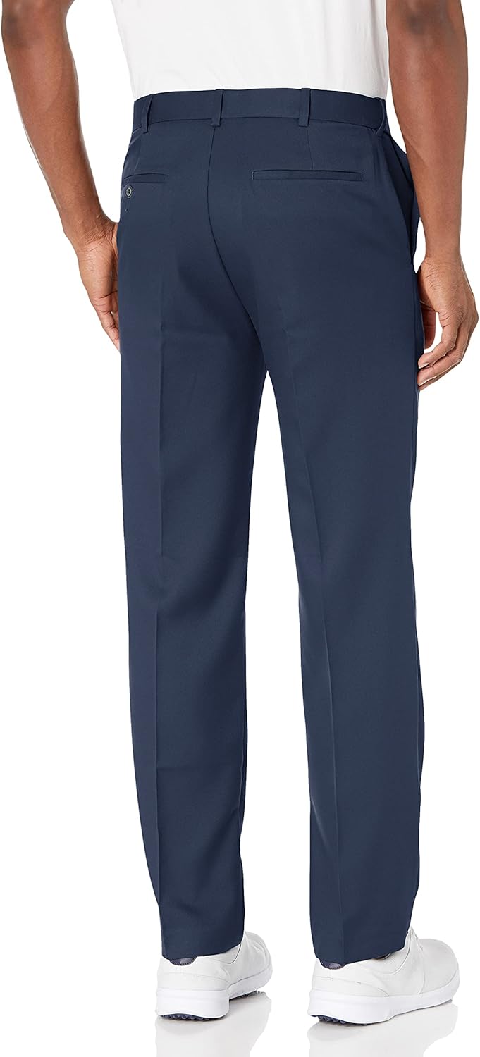 PGA TOUR Men's Flat Front Golf Pant with Expandable Waistband: Clothing