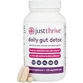 Just Thrive Daily Gut Detox IgG Supplement for Gut, Detox &amp; Immune Support | 120 capsules, Dairy-free, Non-GMO, Ultra-concentrated IgG antibody formula for gut health, detoxification and immune support
