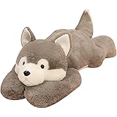 Doireum Weighted Stuffed Animals, 6.2 lbs Weighted Husky Stuffed Animal Plush Toy Cute Huskies Plush Animals Throw Pillow Gifts for Boys Girls, 29.5 inch