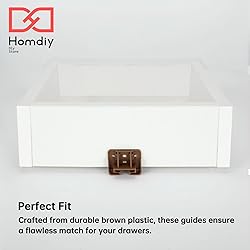 homdiy 4 Pack Plastic Drawer Slides Track Guide and