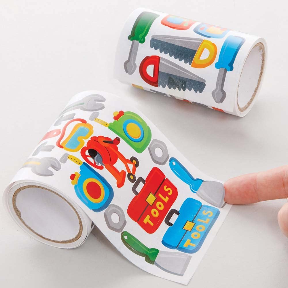Baker Ross FE578 Tools Stickers for Kids - Pack of 600, Craft Stickers for Children, Value Pack, Ideal for Arts and Crafts Projects, Childs Scrapbook Stickers and Reward Charts