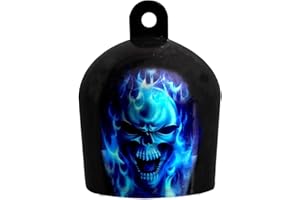 JUNERAIN Cowbell Horn Cover,Harley Custom Skull Cowbell Horn Cover,Terrible Motorcycle Cowbell Horn Cover Decoration,Motorcycle Accessories,Harley Custom Made Biker Gifts. (Color : Ghost grim Reaper)