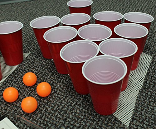 Perfect Life Ideas 30 Pc Beer Pong Set Cool Fun Beer Drinking Party Game to Play for Adults College Students - Includes Cups, Balls, Game Anti Skid Mat More