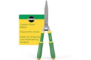 Miracle-Gro 21 in. Hedge Shears – Lawn and Yard Tool with Sharp Carbon Steel Blades, Comfort Grip Handles, and Lightweight Design for Shaping/Trimming Hedges, Shrubs, and Bushes