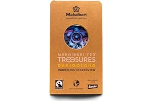 Makaibari Darjoolong Oolong Loose Leaf Tea 100g (3.52oz) Pack | Pure USDA Organic Darjeeling Oolong Tea, Delightfully Rich Flavor & Aroma, Semi-Fermented | 25 Tea Bags