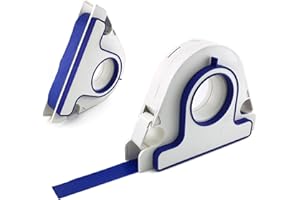 Masking Paint Tape Applicator Set | Portable Dispenser Tool with 25mm Blue Painter Tape and Cutter, 1mm Overlap, for Trim, an