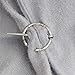 W WOOGGE Men's Bronze Irish Viking Norse Jewelry Penannular Vintage Silver Brooch Clothes Fasteners-Cloak Shawl Scarf Leg Wrap Lapel Pin
