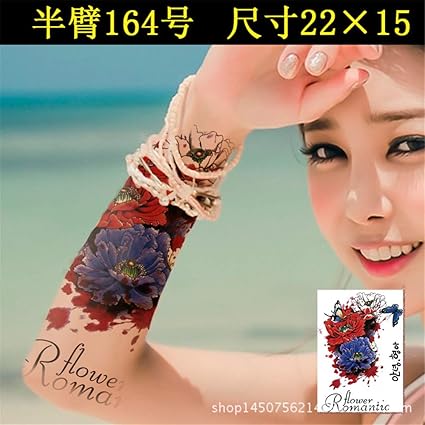 Tzxdbh Autocollants De Tatouage Imperméable Durable Fleurs