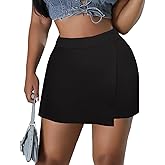 Women's Mini Bodycon Skorts Skirts - High Waisted Summer Going Out Y2K Pencil A-line Skirt with Shorts Underneath