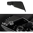JSWAN Real Carbon Fiber Central Control Panel Cover Trim for KIA EV6 (2021-2024) Central Control Gear Shift Frame Cover, Interior Trim Accessories (Bright Black)