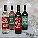 Big Dot of Happiness Red and Green Christmas - Holiday Decorations for Women and Men - Wine Bottle Label Stickers - Set of 4