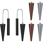 Keermei Trendy Dangle Earrings Set for Women, Colorful Aluminum Drop Earrings, 6 Pcs DIY Interchangeable Conical Beads, Lightweight Titanium Ear Hooks, Hypoallergenic and Not Easy To Fade