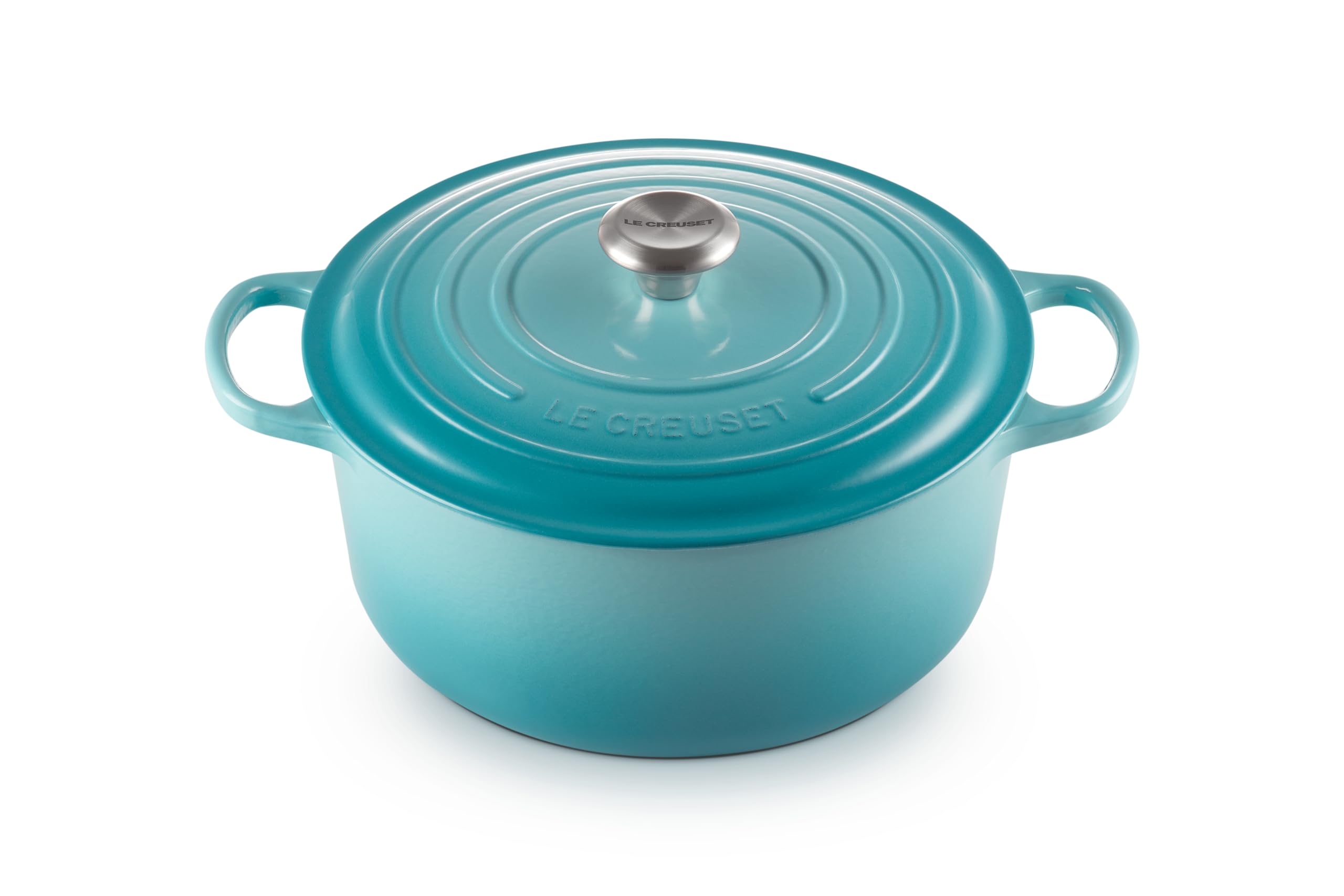 Photo 1 of Le Creuset Enameled Cast Iron Signature Round Dutch Oven, 7.25 qt., Caribbean