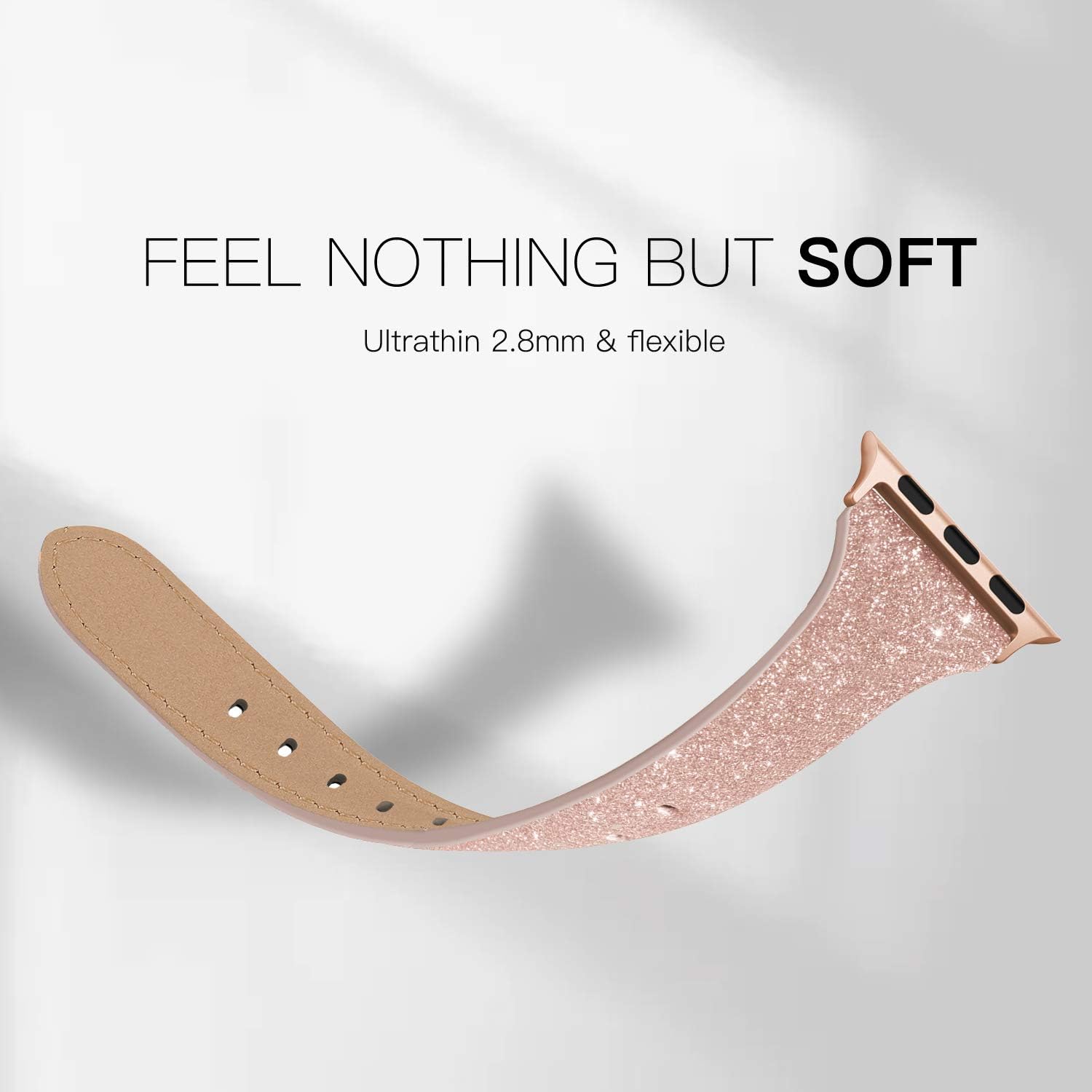 PARMPH Leather Band Compatible for iWatch 38mm 40mm 41mm 42mm(Series 10) - Image 4