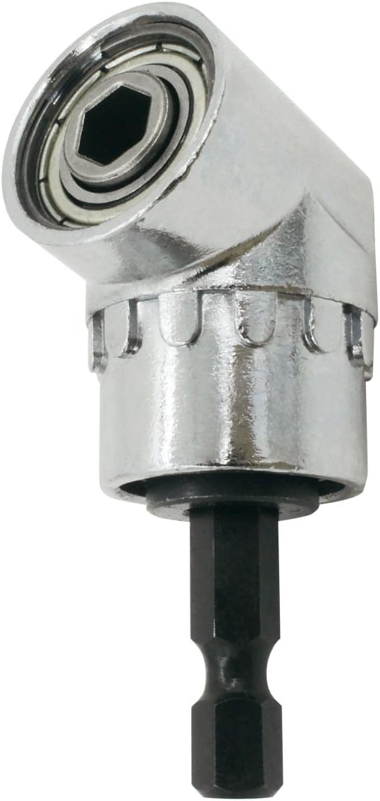 Right Angle Drill, 105 Degree Right Angle Driver Angle Extension Power Screwdriver Drill Attachment 1/4inch Hex Bit Socket Screwdriver Holder Adapter (Type I)