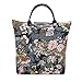 Signare Tapestry Foldable Tote Bag Reusable Shopping Bag Grocery Bag With Floral Peony Design (FDAW-PEO)