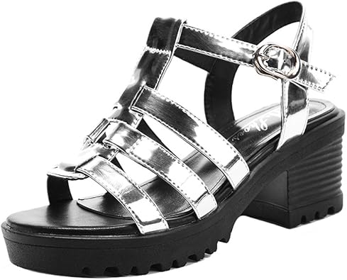 white chunky gladiator sandals