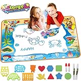 Candywe Aqua Magic Mat Large Aqua Doodle Mat Water Drawing Mat for Kids Painting Writing Doodle Board Toy-Color Doodle Drawing Mat Bring Magic Pens Educational Toys for Boys Girls Toddlers Gift Age 2+