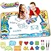 Candywe Large AquaDoodle Mat Water Drawing Mat for Kids Water Painting Writing Doodle Board Toy Color Aqua Magic Mat Bring Magic Pens Educational Toys Gifts for Boys Girls Toddlers Age 2 3 4 5 6