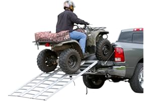 RAGE POWERSPORTS Full Width Folding Aluminum ATV Loading Ramp 77" x 54"