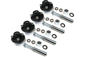 The ROP Shop Pack of 4 - Trailer Axle Kits with 4 on 4" Bolt Idler Hub & 1" Round BT8 Spindle
