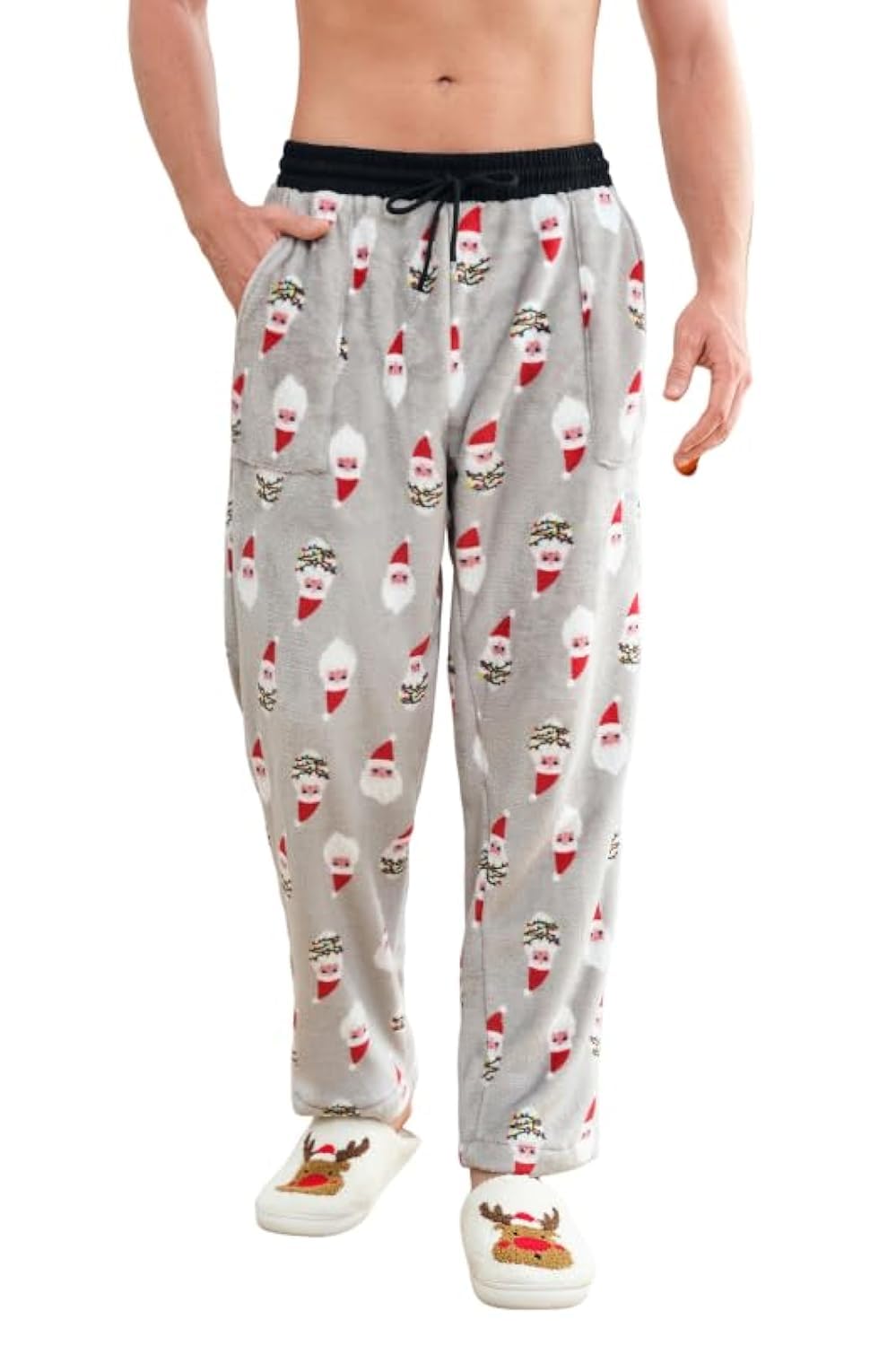 Apt 9 Men’s Gray Lounge Pants – Soft Drawstring Sleep Pockets Elastic Waist Sz S